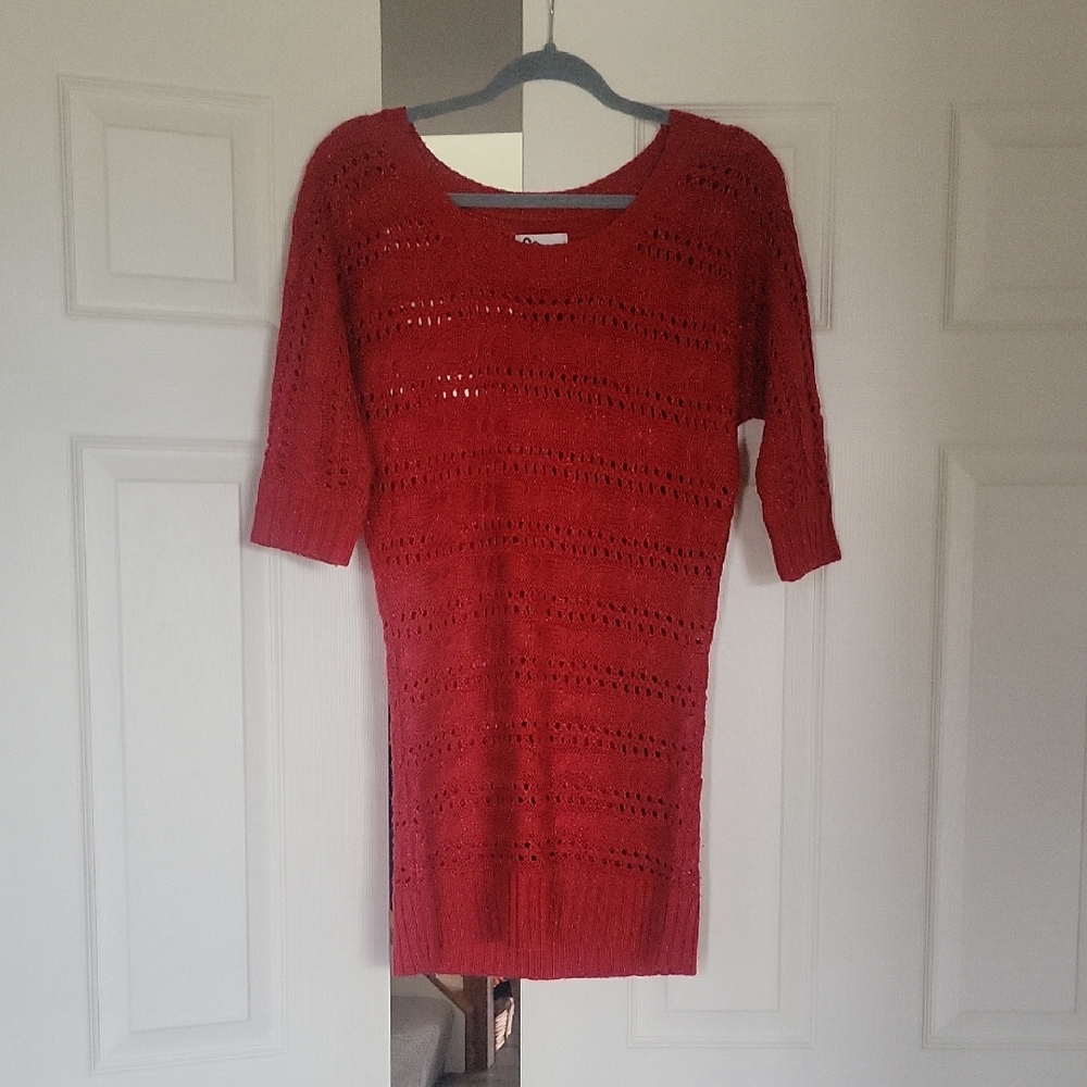SO Women's Vibrant Red Knit Sweater